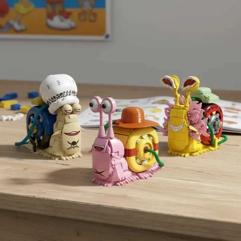 2025 Creative Snail Bug Model Building Blocks Bricks Toys MOC Assembly For Kids Adt Birthday Halloween Christmas Gifts C251203