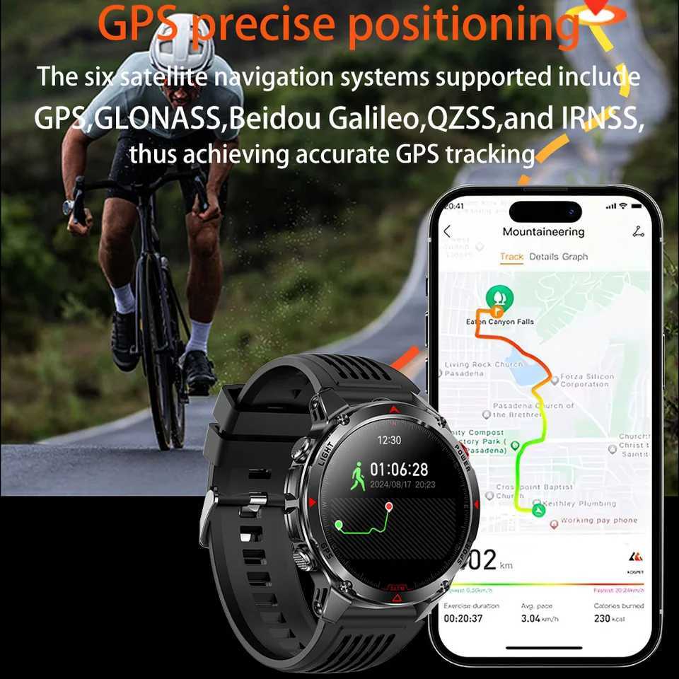 Military T-Rex 3 GPS Waterproof Smart Watch 146HD AMOLED Built-in 6 Frequency Satellite Outdoors Sports Fitness Smart Bracelet C251203