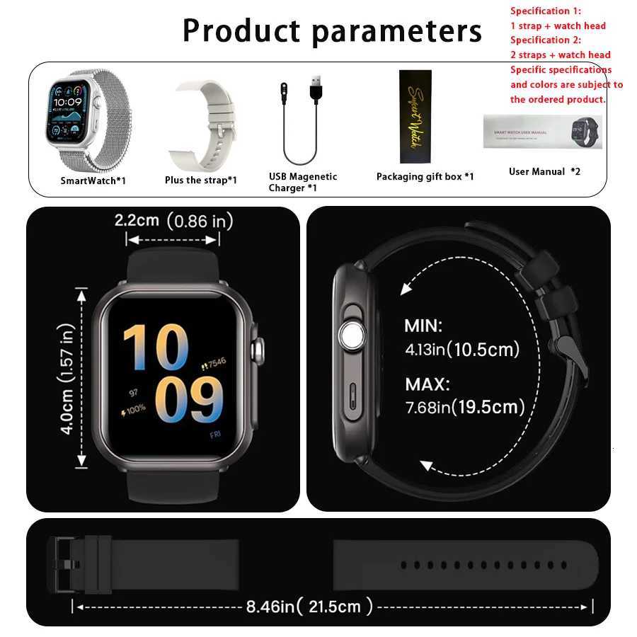 Viiray Smart Watch with 1000mAh Battery 100-Day Long Battery Life 110 Sports Modes Rate Sleep Monitor for Men Wen C251203