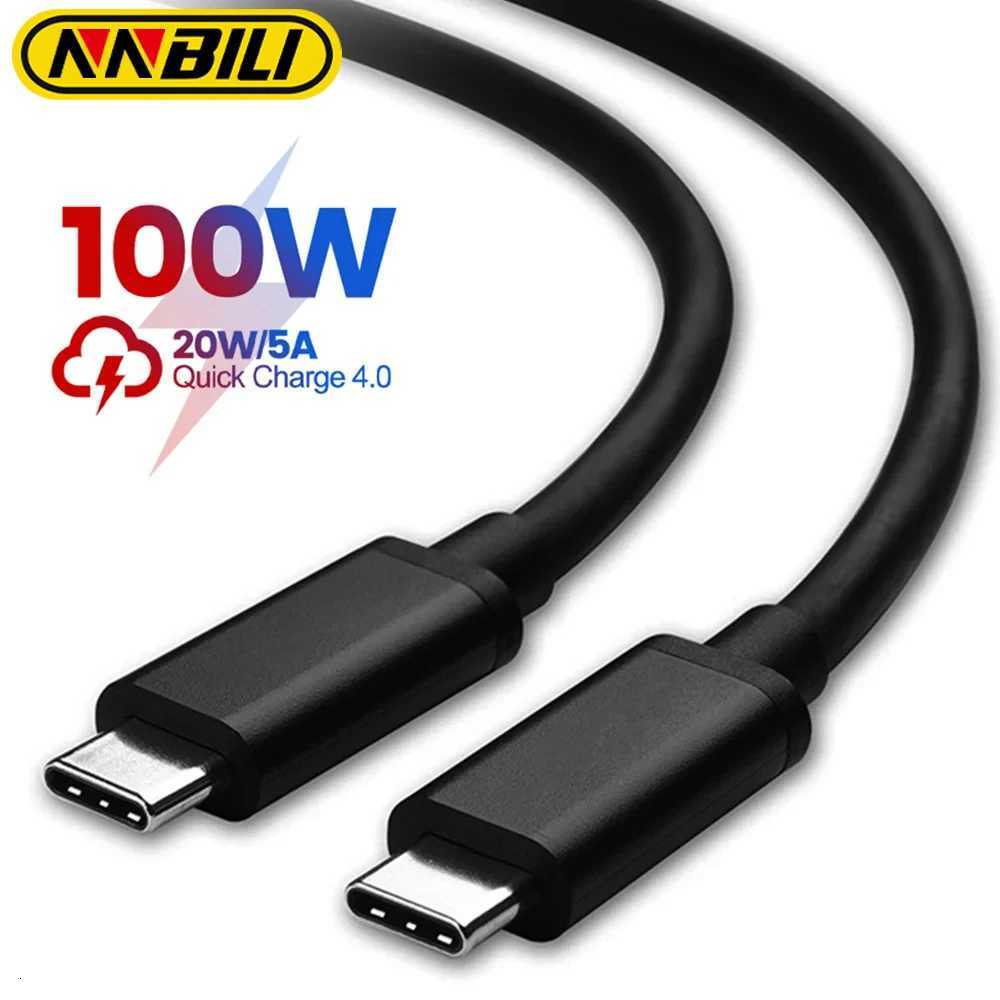 NNBILI 5A 100W USB Type C To Type C Cable USB-C PD Fast Charging Charger Wire Cord For book Type-C USBC Cable C251203