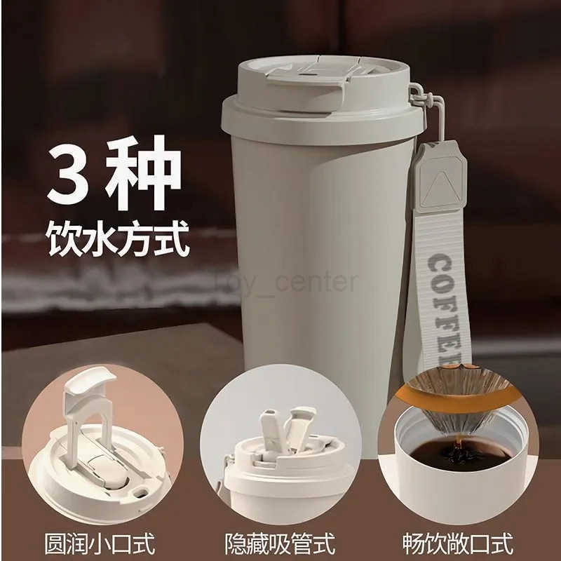 Disney Minnie Mickey 316 stainless steel thermos cup with straw large capacity portable high-looking double drink coffee cup H251203