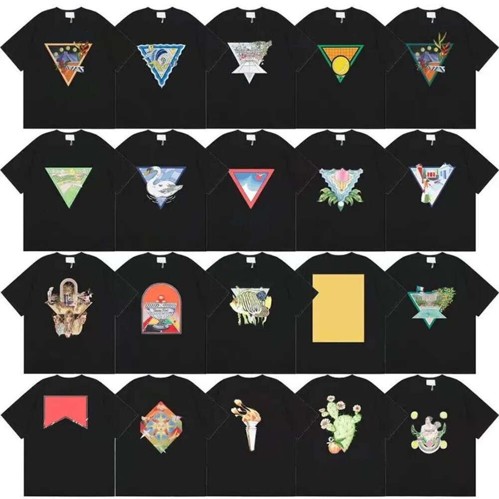 Casas Blancas Shirt 2025 Summer Mens Casas Blancas T Shirt Designers Women Rainbowtshirts Loose Shorts Sleeve Apparel Designer T Shirt Street Polos Clothing 549