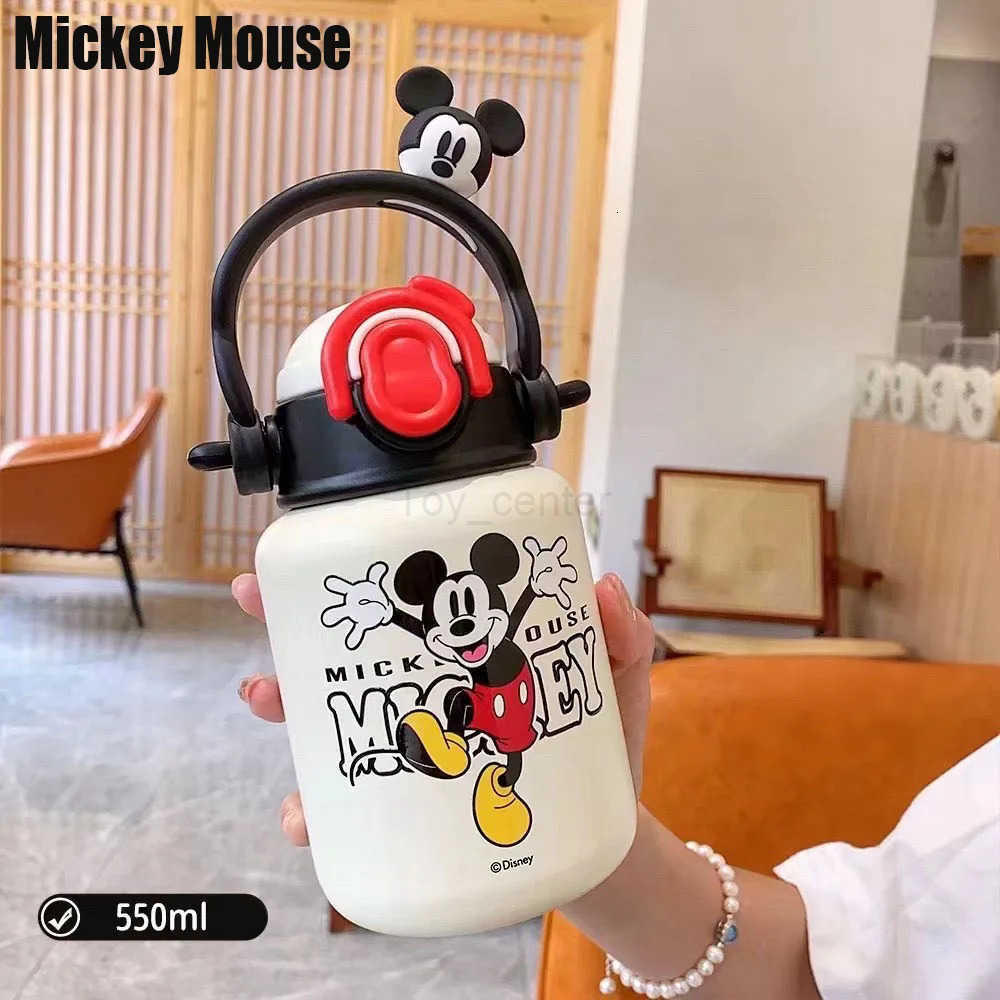 Disney 550ML Mickey Cute Thermos Cups 316 Stainless Steel Portable Sippy Girls Cup Easy To Hand Up Sealed Leakproof H251203