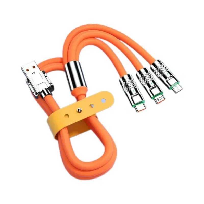 12m 2m 3 in 1 Fast Charge Cable For iPhone 11 XS XR iPad Air Oneps S20 S10 Type C Line Micro USB Wire C251203