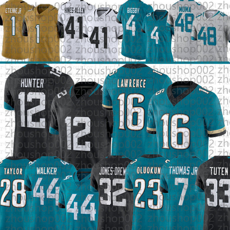 12 Travis Hunter Brian Thomas Jr Trevor Lawrence Football Jersey Etienne Devin Lloyd Foyesade Oluokun Bhayshul Tuten Caleb Ransaw Little Travon Walker