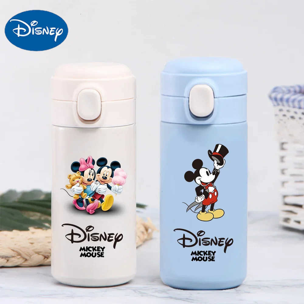 Disney Mickey Mouse Thermal Cup Portable Large Capacity Sports Water Bottle Kids Drinking Cup Thermal Stainless Steel Bottle H251203