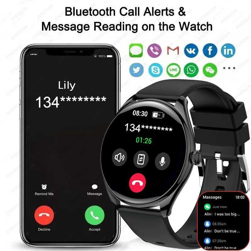 For tra Thin Smart Watch Men Wan HD AMOLED 3D Sn 100Sports Mode rate Call Waterproof Smart Watch C251203