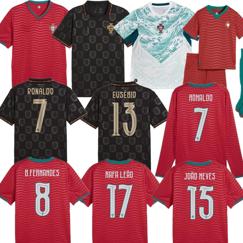 25 26 27 Portuguese ronaldo football shirts Soccer Jerseys B.FERNANDES JOAO FeLIX MANE 2025 2026 2027 Riyadh Men kit Portugal Child Shirt Kits Player national team