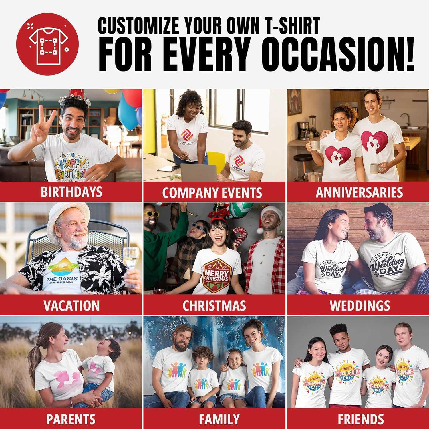 Add Your Own and Text Design Custom Personalized Adult T-Shirt Tee