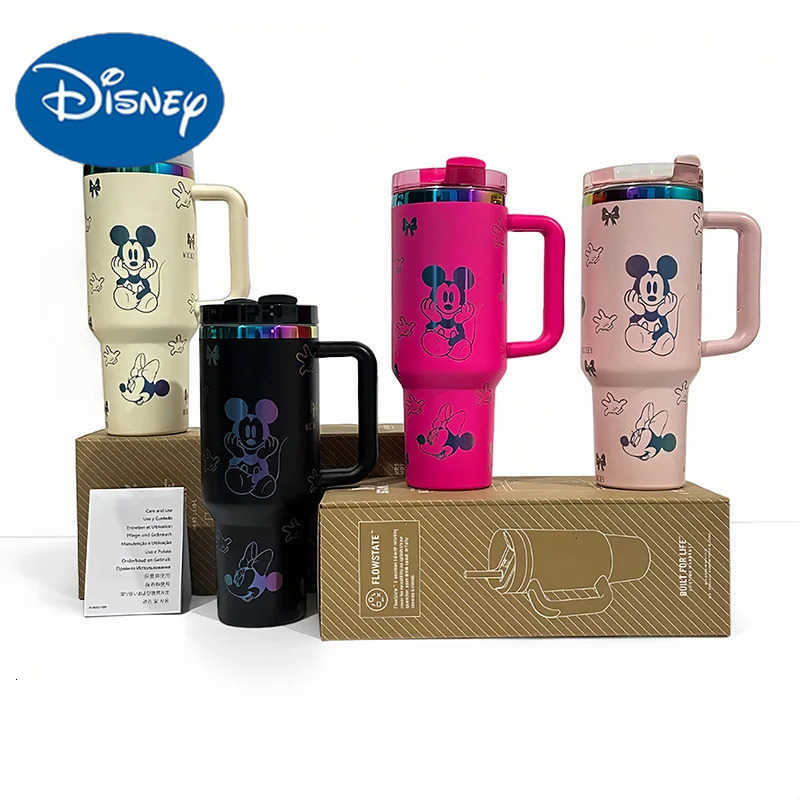 Disney 40oz/1180ml Mickey Mouse 304 Stainless Steel Insulated Cup Cute Cartoon Portable Large Capacity Straw Cup Holiday Gifts H251203