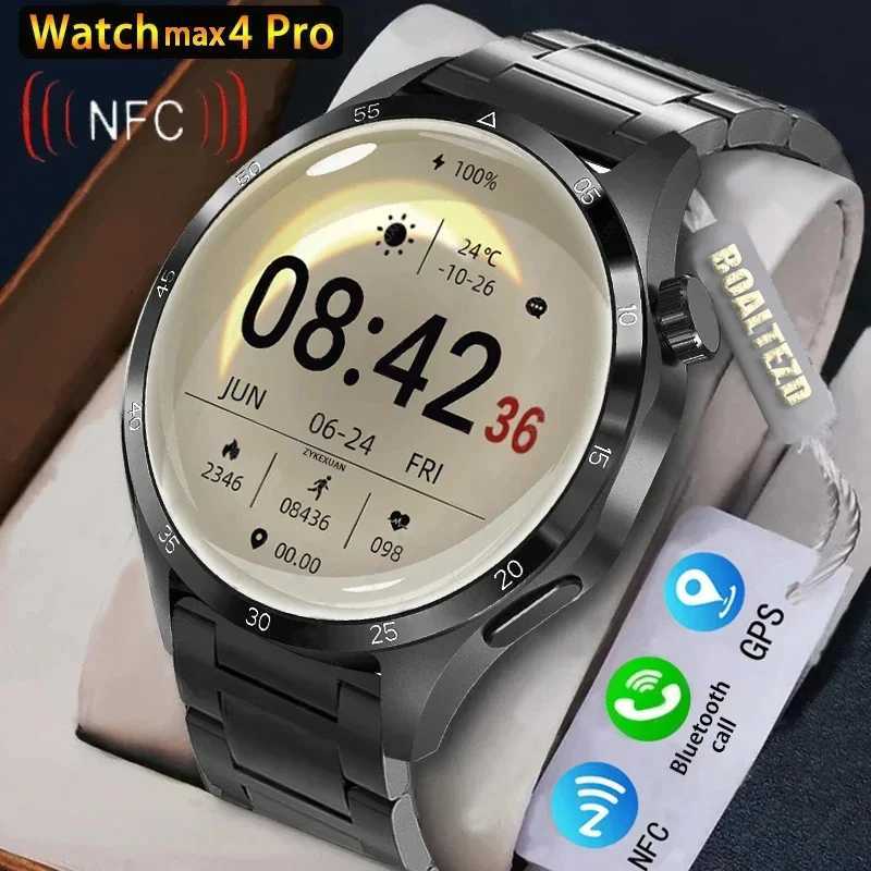 Smart Watch Men Watch 4 Pro AMOLED HD Sn Health Monitoring Call Smartwatch Mens Watche For IOS Android 2025 Ne C251203