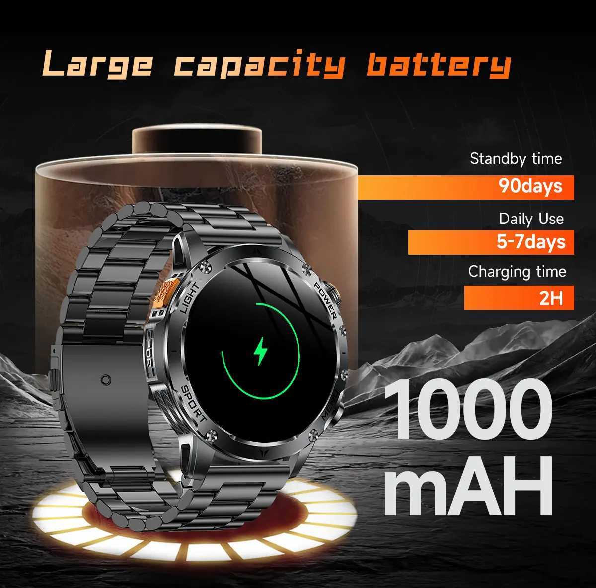 2025 MenS New Outdoor Sports Watch 1000 Mah Large Battery Ip68 Waterproof One-Click Connection 52 Call Watch C251203