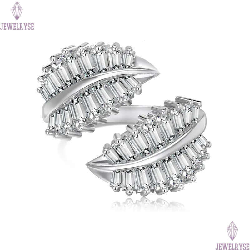 adjustable size diamond designer ring for woman love 925 sterling silver leaf butterfly 5A zirconia prong setting engagement rings womens luury jewelr