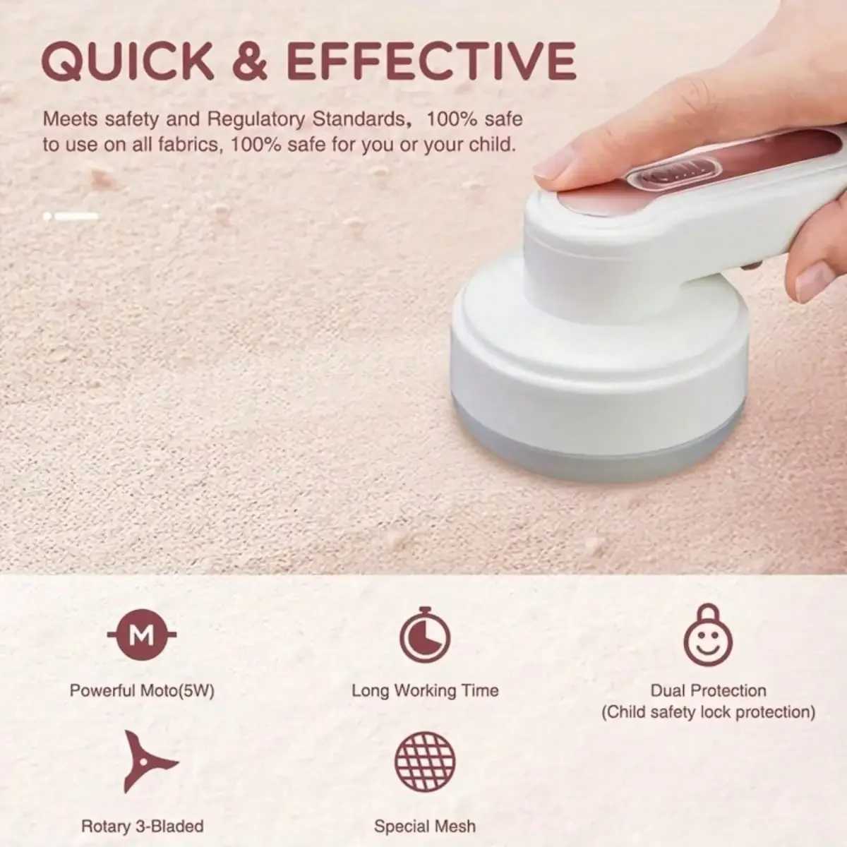 USB Rechargeable Hair Remover Effective Fabric Scraper Hair Remover Clothes For Sofas Blankets Curtains Socks Sweaters M251203 - view 3
