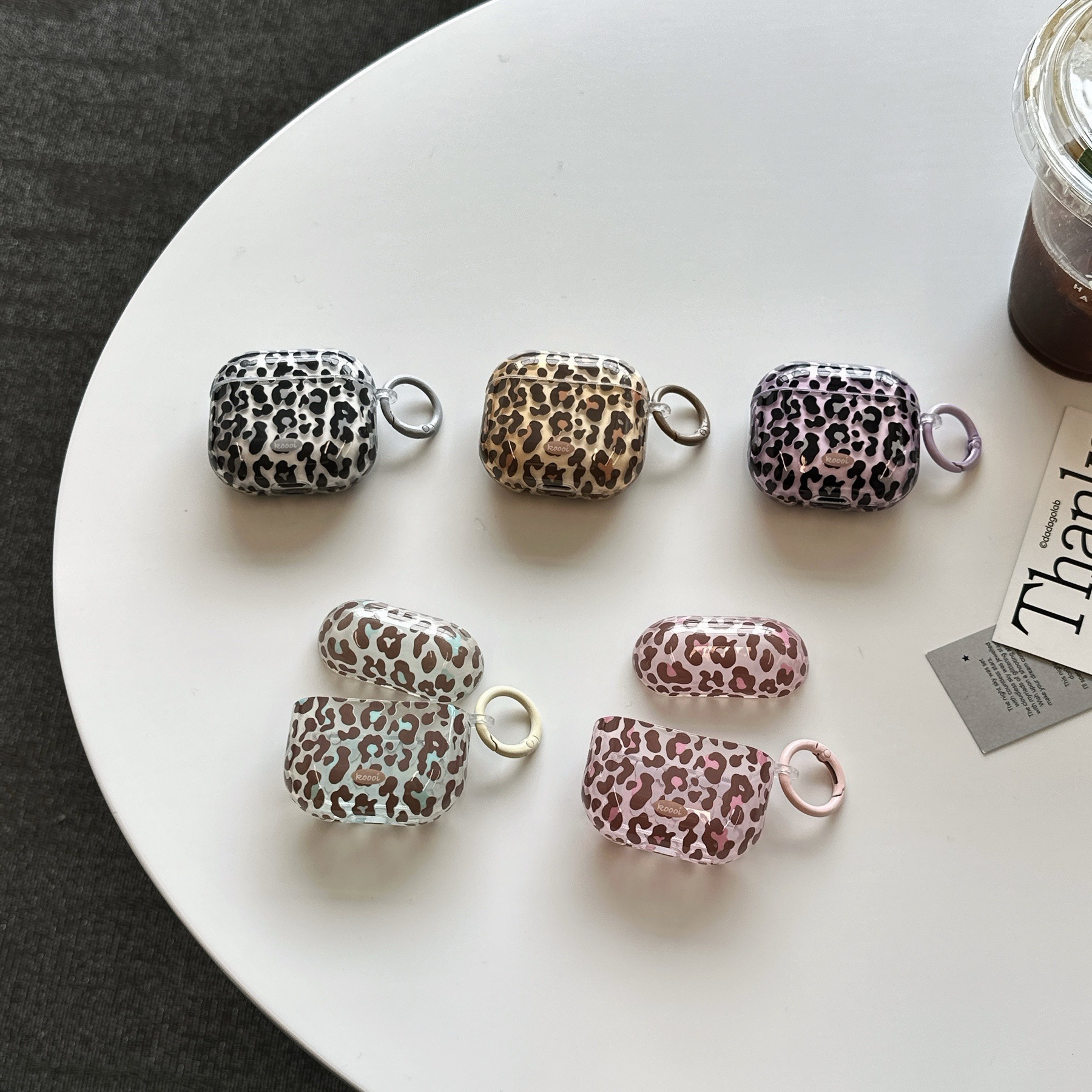 Transparent Leopard Print Compatible with AirPods Pro 3 Apple 1/2 Earphone Bluetooth 4th Generation Protective Case for Women