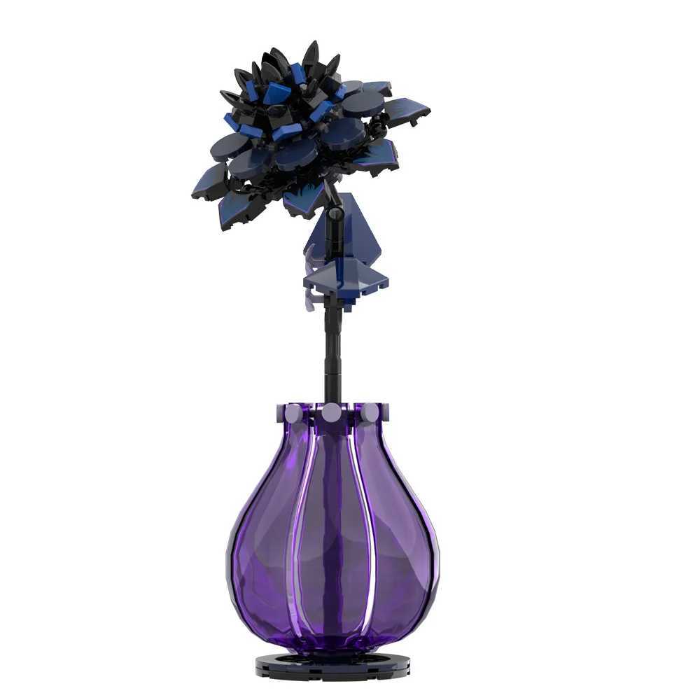 MOC Dahlia Flower Model Building Blocks Tianzhu Peony Plant Rantic Flower Brick Toy DIY Creative Bouquet He Decoration Gift C251203