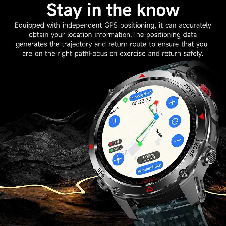 Military T-Rex 3 GPS Waterproof Smart Watch 146HD AMOLED Built-in 6 Frequency Satellite Outdoors Sports Fitness Smart Bracelet C251203