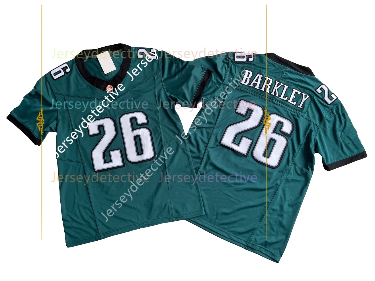jerseydetective 26 Saquon Barkley Jalen Hu Custom Football Jersey Brown Caer DeVonta Smith Jason Kelce Kenny Pickett Cooper DeJean Huff Lane Johnson Mailata