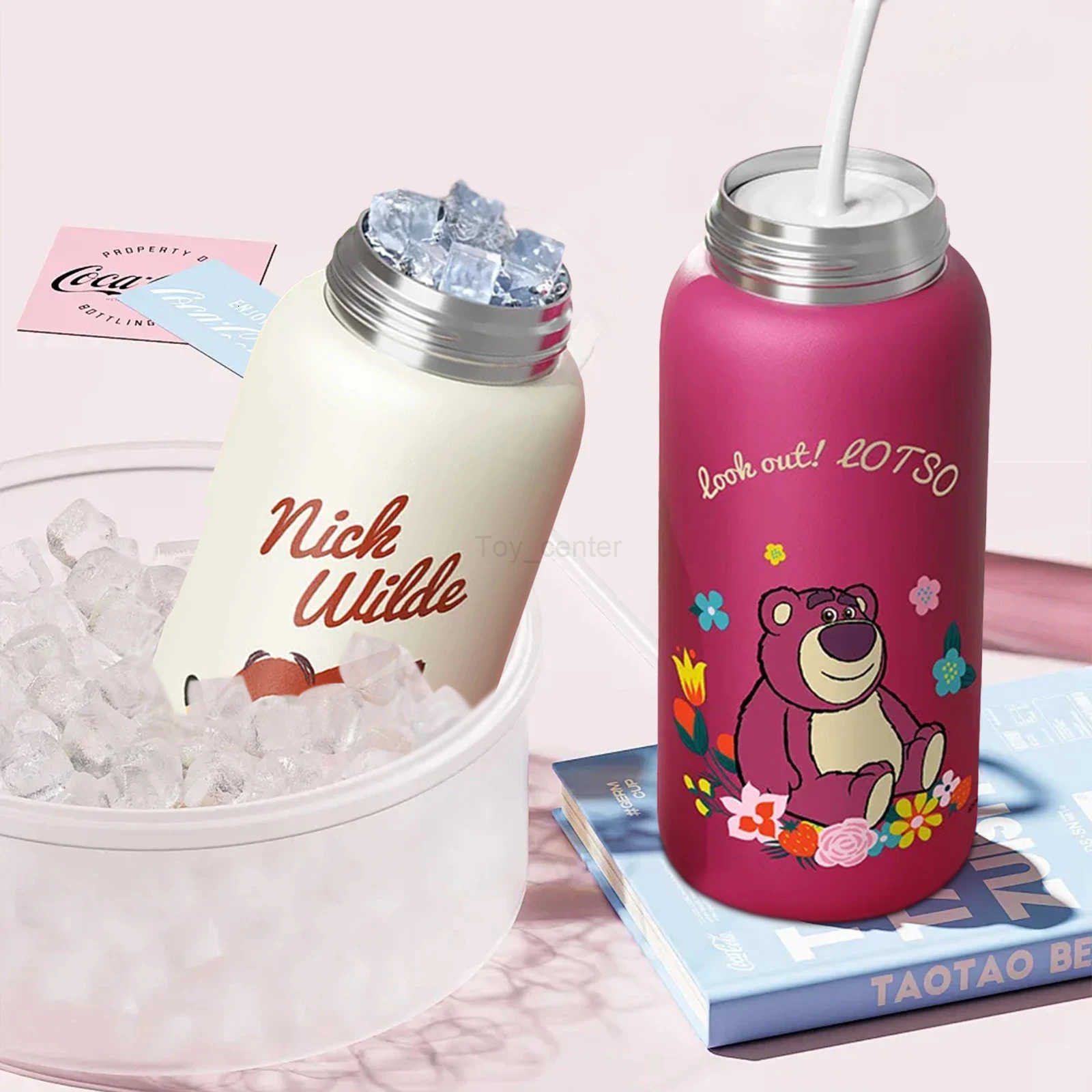 Disney Stitch Anime Straw Cup 306 Stainless Cartoon Thermos Cup Portable Double Drinking Water Bottle Gifts For Boys Girls H251203