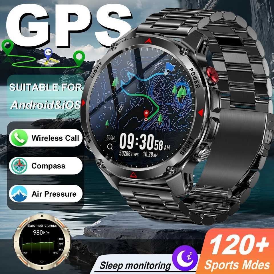 Military T-Rex 3 GPS Waterproof Smart Watch 146HD AMOLED Built-in 6 Frequency Satellite Outdoors Sports Fitness Smart Bracelet C251203