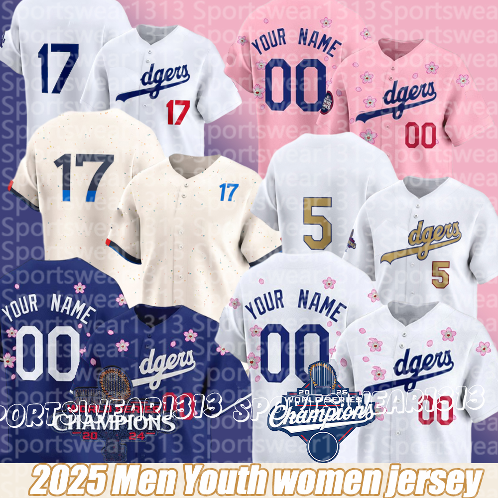 Shohei Ohtani LA Dodger jersey #5 Freddie Freeman #18 Yoshinobu Yamamoto #31 Tyler Glasnow #13 Max Muncy #7 Blake Snell #25 Tommy Edman Baseball Jerseys