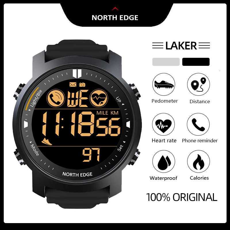 NORTH EDGE Mens Smart Watch Rate Monitor Wen Smartwatch Swmming Running Pedeter Al Clock Waterproof 50m Android IOS C251203