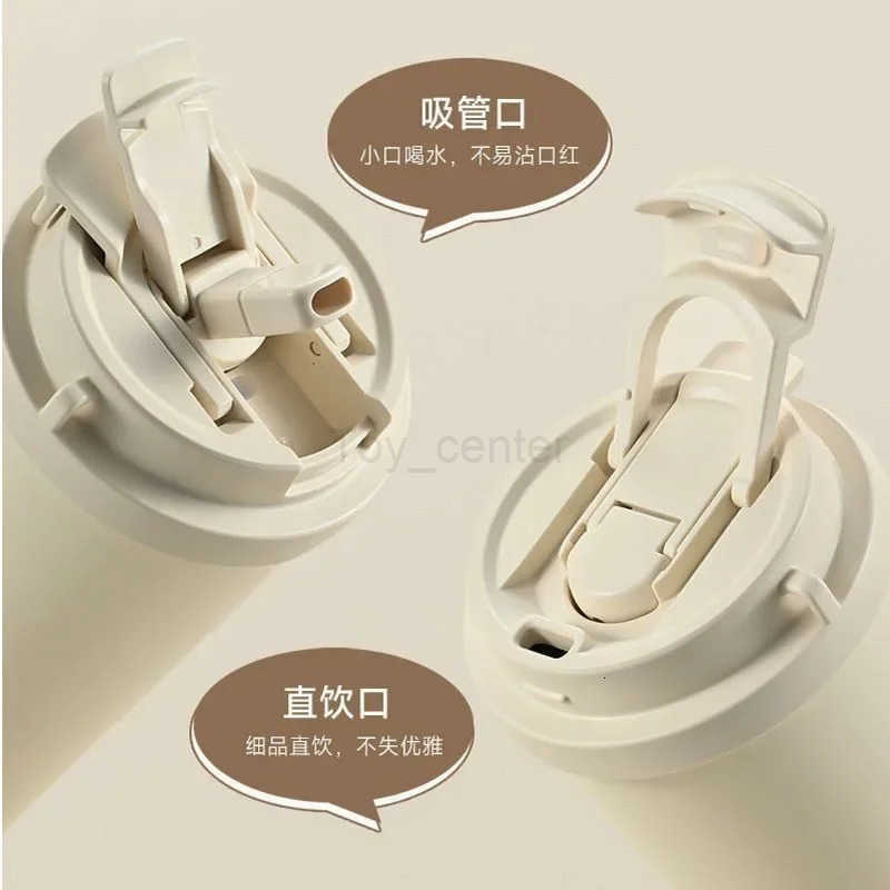 Disney Minnie Mickey 316 stainless steel thermos cup with straw large capacity portable high-looking double drink coffee cup H251203