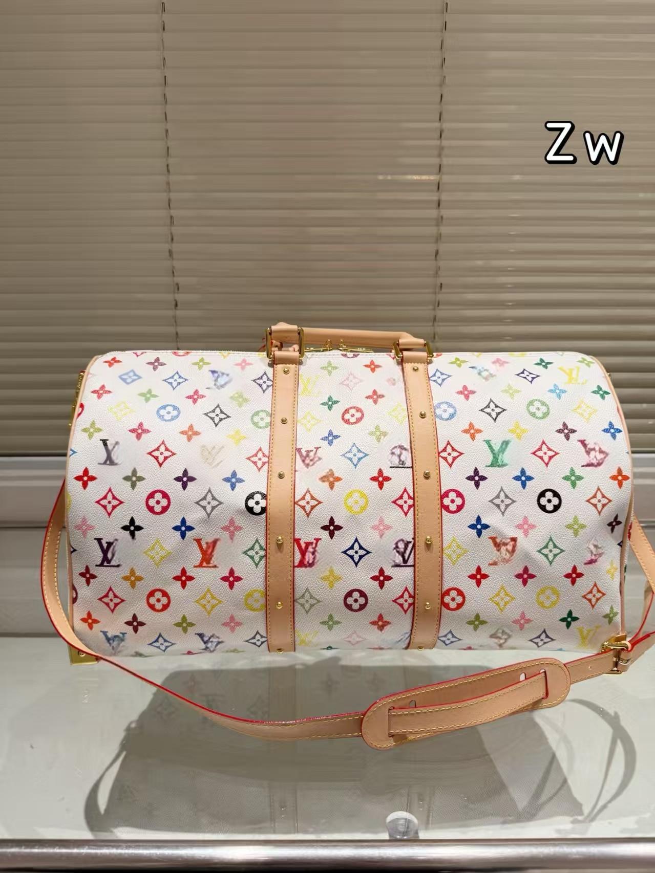 Designer duffle bag Travel bag designer luggage High Quality Black Colorful Flower Carry on Duffel Handle Lage Crossbody Tote Weekend bag Sports bag