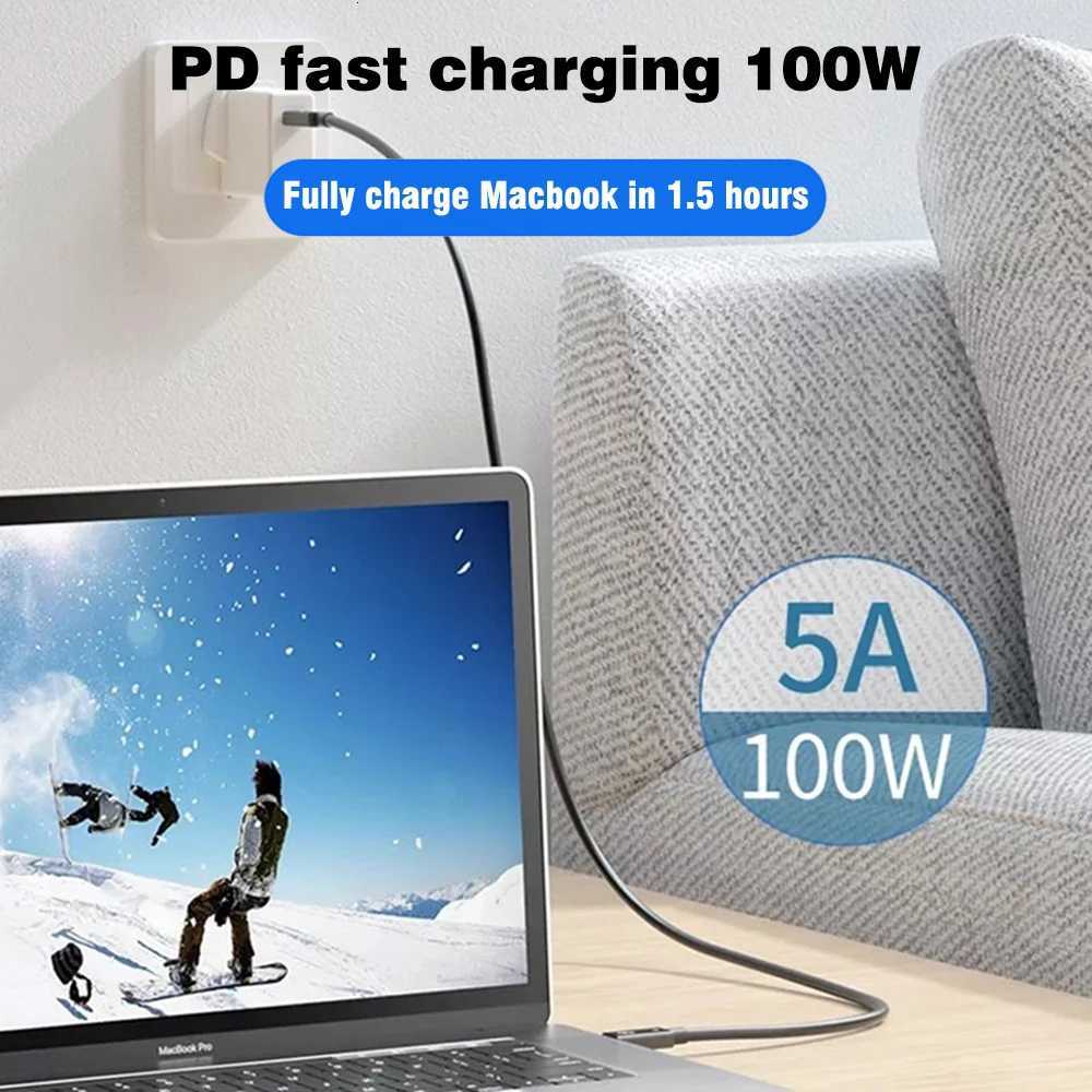 UGOURD Thunderbolt 4 coaxial cable USB4 type c to type c 40Gbps 100W Fast charging Cable 2m -0 for egpu iPhone Ipad Book C251203