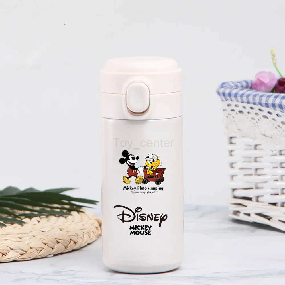 Disney Mickey Mouse Thermal Cup Portable Large Capacity Sports Water Bottle Kids Drinking Cup Thermal Stainless Steel Bottle H251203