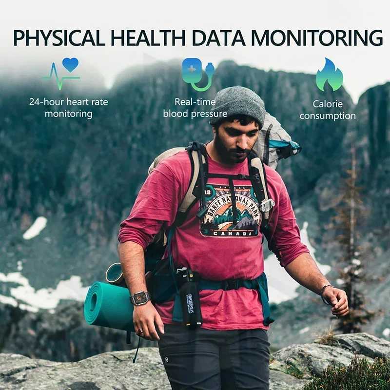 192-inch HD Sn Smart Watch Fashion Outdoor Waterproof Strong Sleep Health Fitness Monitor Sports Smartwatch for Men Wen C251203