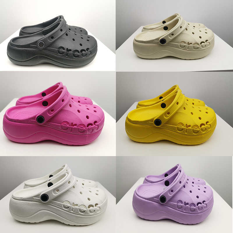 Croos Thick-Soled Beja Clogs Summer Womens Shoes Beach Slippers Outdoor Soft Sole Height-Increasing Breathable Style L25120205MP