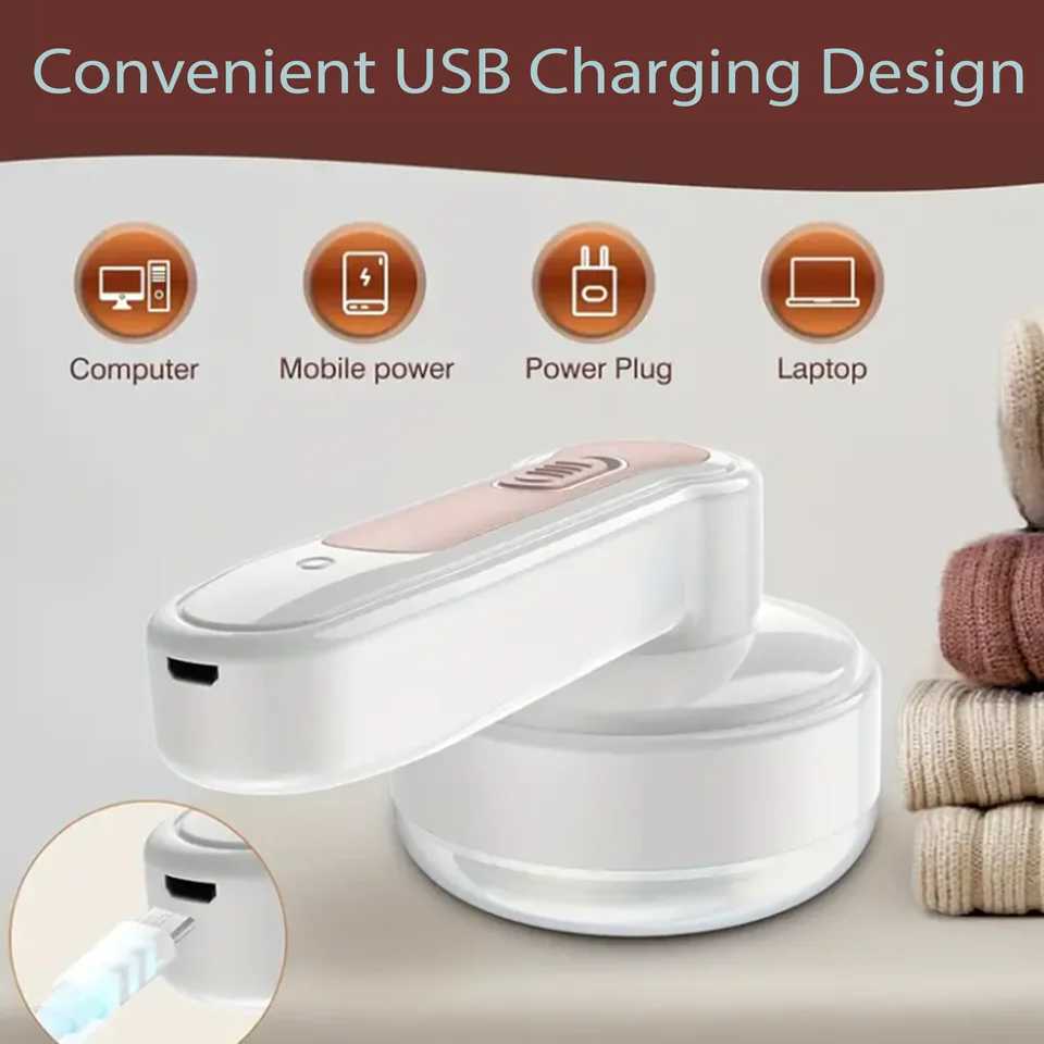 1 USB rechargeable electric hair remover Handheld hair remover sweater shaver function clothing/bedding cleaning adaptation M251203 - view 3