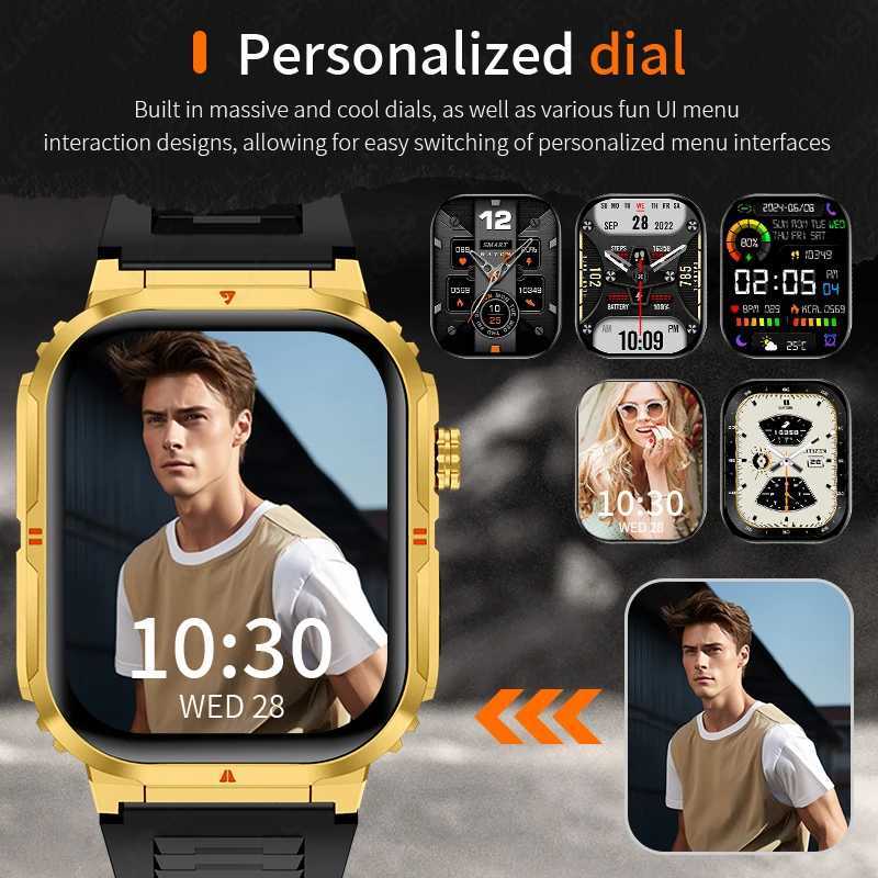 LIGE New Smart Watch Men Flashlight 201 HD Large Sn Call Sport Waterproof Watches Health Monitor Smartwatch 2025 C251203