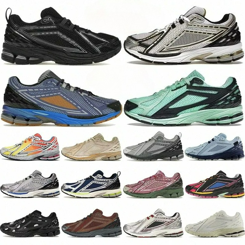 2025 With Box Luxury 1906R Designer Running Sh 1906D Protection Pack Mens Sneakers Silver White Metallic Gold Leather Reflection Top Quality Womens Casual