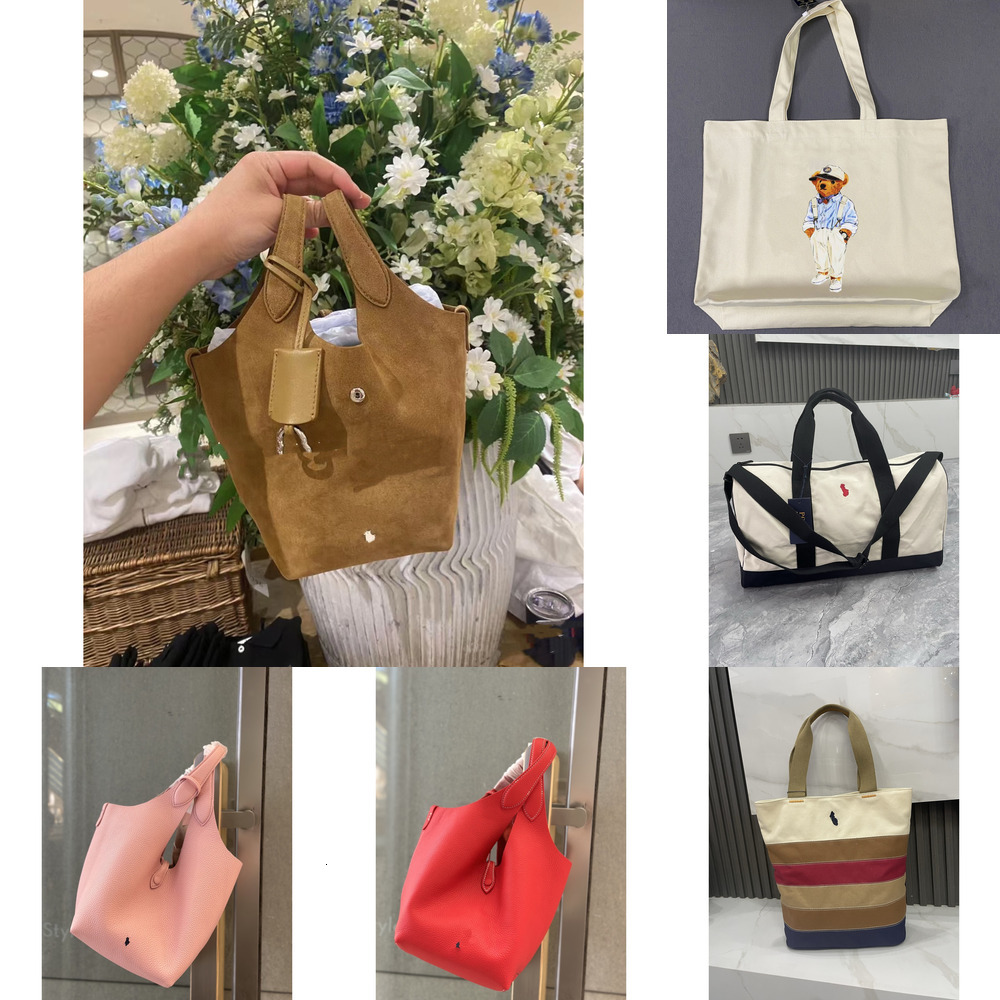 Mirror quality Designer Polo horse Mini Lava 2025 Niche Old Money Style Polo Basket Bag First Layer Litchi Leather Commuter Bucket Tote Bag 10A da 34