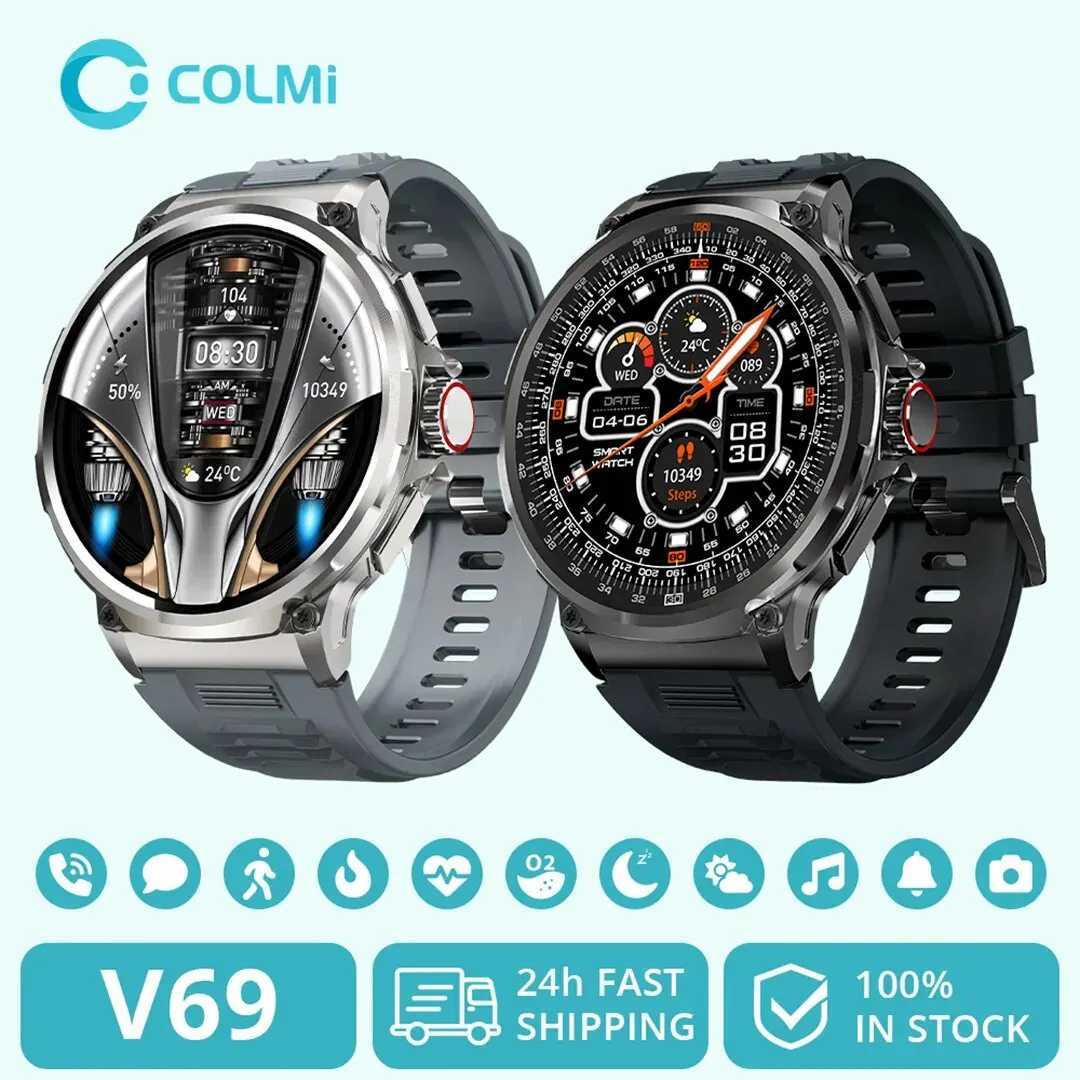 COLMI V69 185 Inch HD Call Smart Watch Men Sports Fitness Tracker Monitor 710mAh Smartwatch For Android C251203
