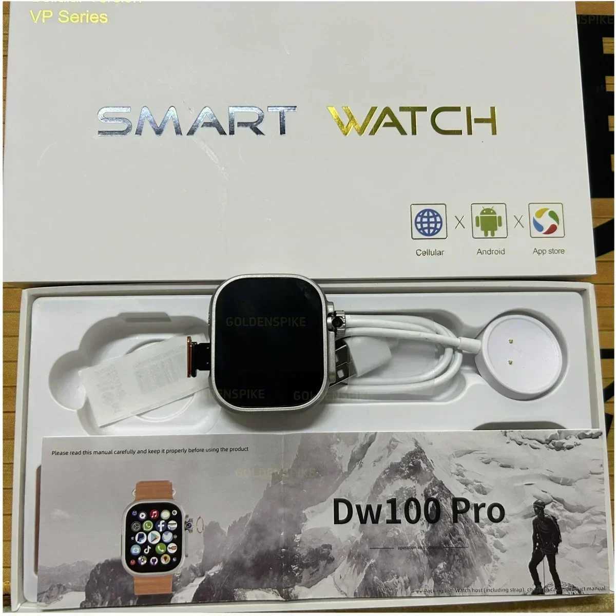 DW100 Pro Smart Watch 229 inch Amoled Fingerprint unlock Rotary Camera WiFi GPS Positioning navigation Social Chat App download C251203
