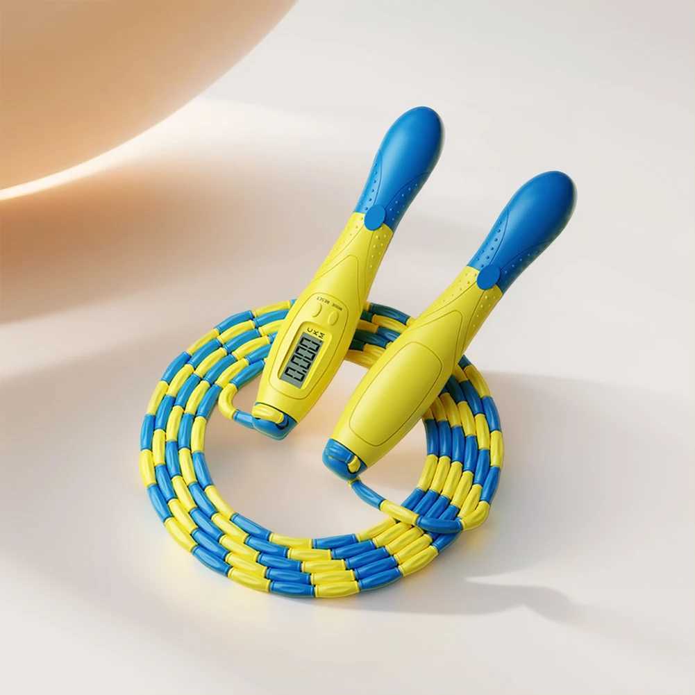 Beaded Jump Rope Skipping Rope Adjustable Length Plastic Segmented Jump Rope Soft Beaded Skipping Rope for Kids Adults M260319