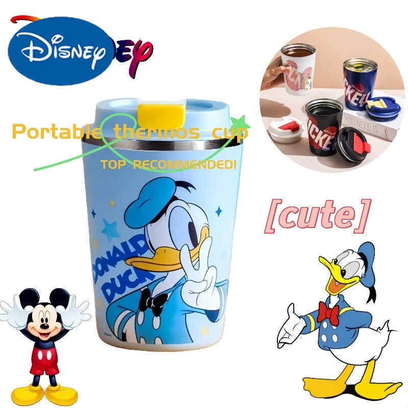 Disney Donald Duck Insulated Mug 304 Stainless Steel Cute Cartoon Personalized Fashionable Portable Coffee Cup Birthday Gift H251203