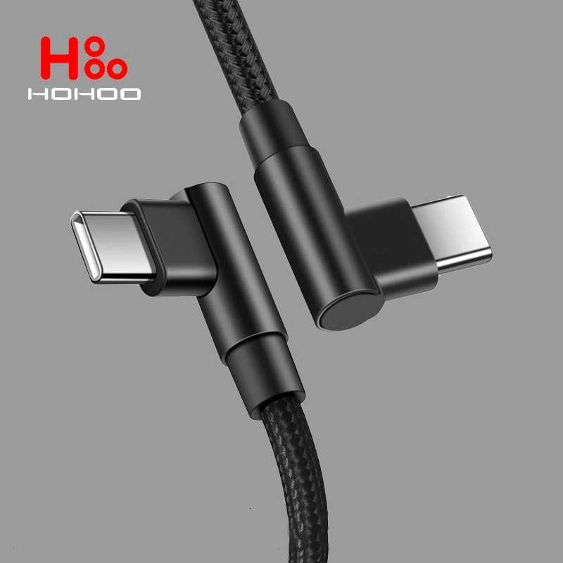 100W USB C To Type C PD Fast Charger Cable 90 Degree Angle Charging Cord Wire For iPhone 15 Pro max book iPad C251203