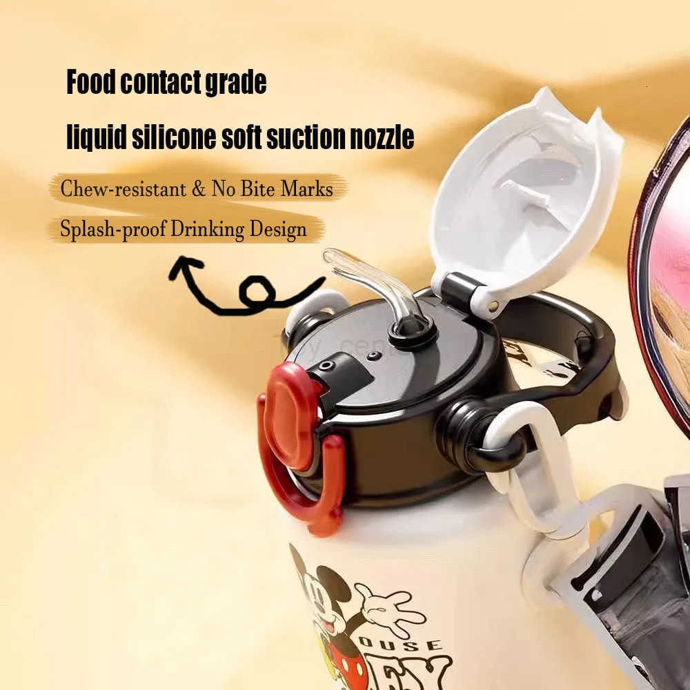 Disney 550ML Mickey Cute Thermos Cups 316 Stainless Steel Portable Sippy Girls Cup Easy To Hand Up Sealed Leakproof H251203