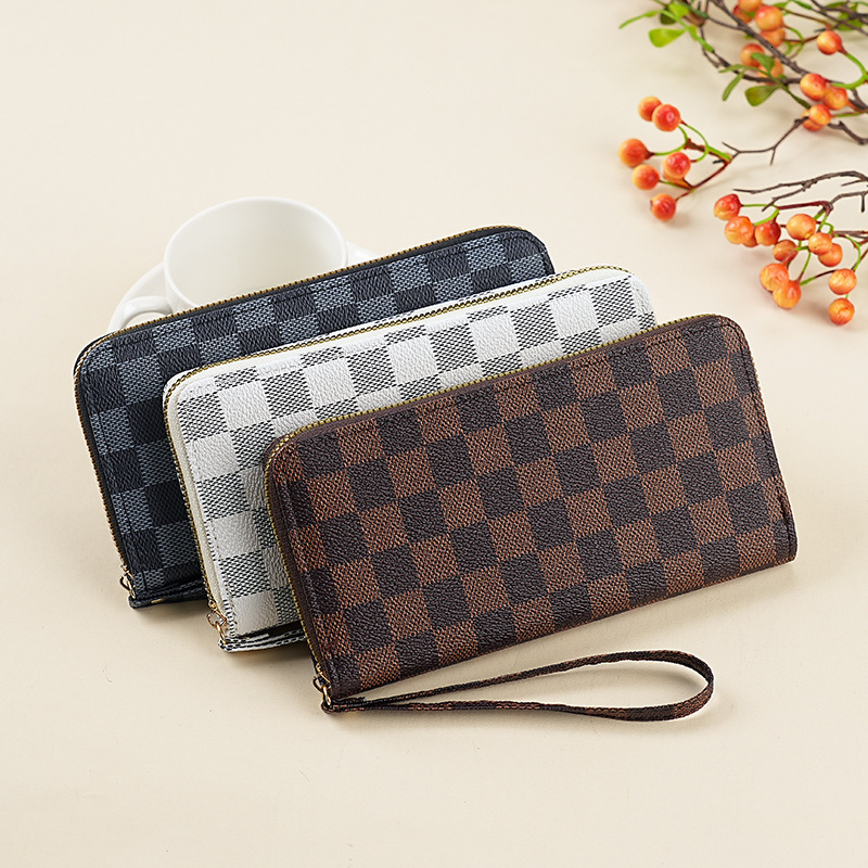 Cross fashion border wallet European and American style long zipper wallet large cash clip unisex wallet luxury handbag designer bag