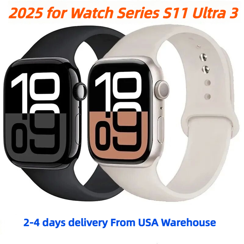 2025 New Smart Watch strap S11 For Apple watch iWatch Ultra 3 Series 10 46mm Men Women Watch Bluetooth Call Bracelet Wristband Wireless Charging Fitness Tracker Gift