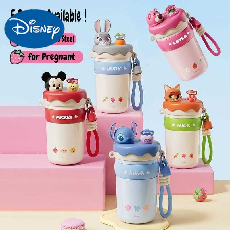 Disney 5 Designs Available316 Stainless Steel Thermos with HandleSecure Portable BottleSafe for Family Use H251203