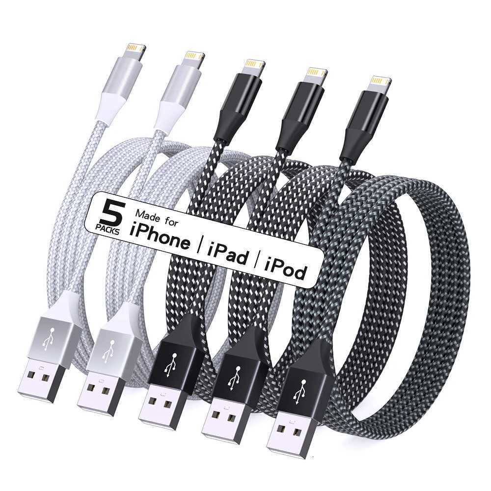 5Packs USB To Lighting Cable For iPhone14 13 12 11 Pro Max X XS XR 12W Fast Charging Cable Data Wire Cord USB C Cable For iPhone C251203