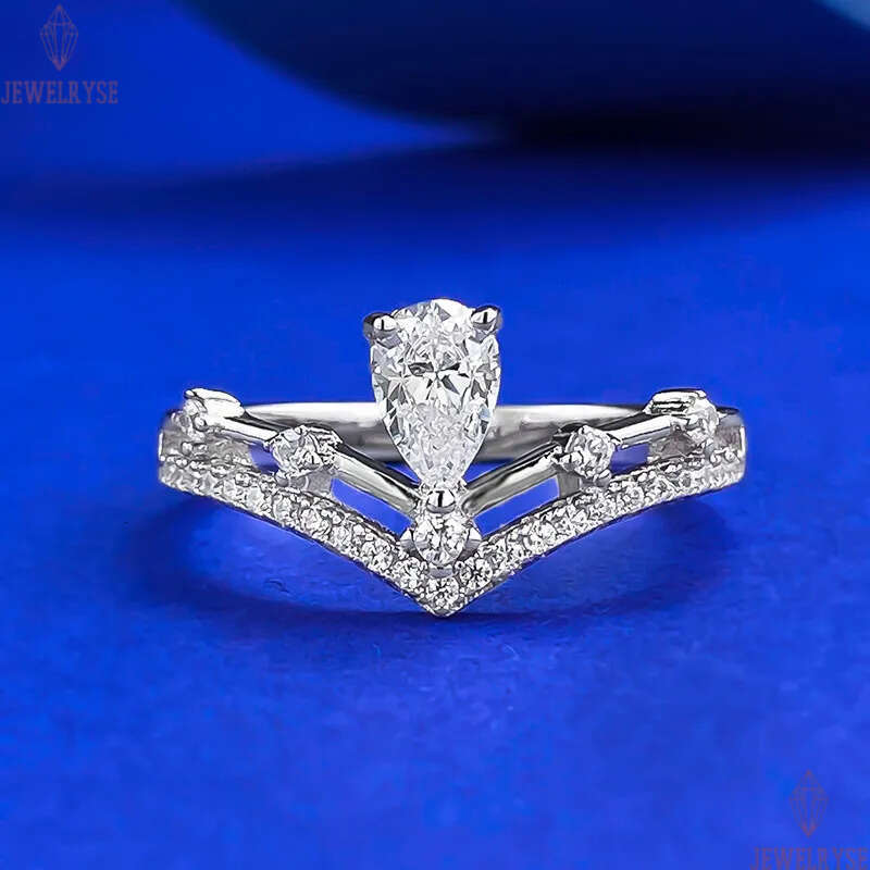 classic 925 sterling silver drop cut love ring wed diamond zirconia engagement promise wedding finger rings for women bridal luxury jewelry friend gif