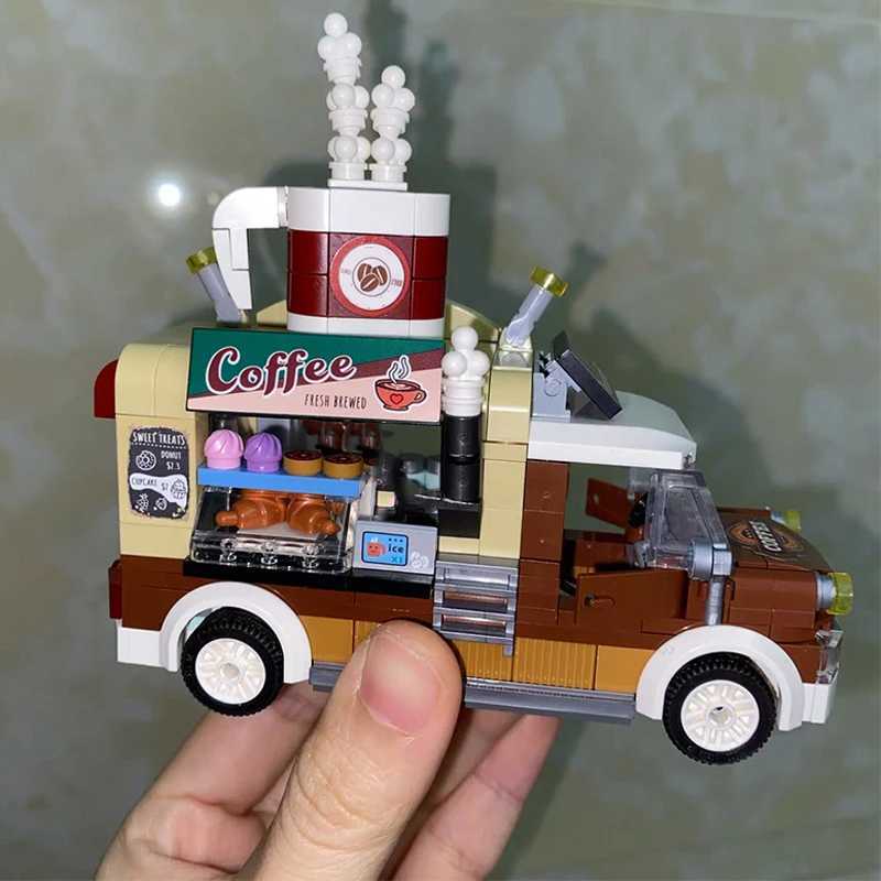 Mini Building Blocks Coffee Shop Car Toys DIY Childrens Educational Assembly Small Particle Bricks Holiday Gifts C251203