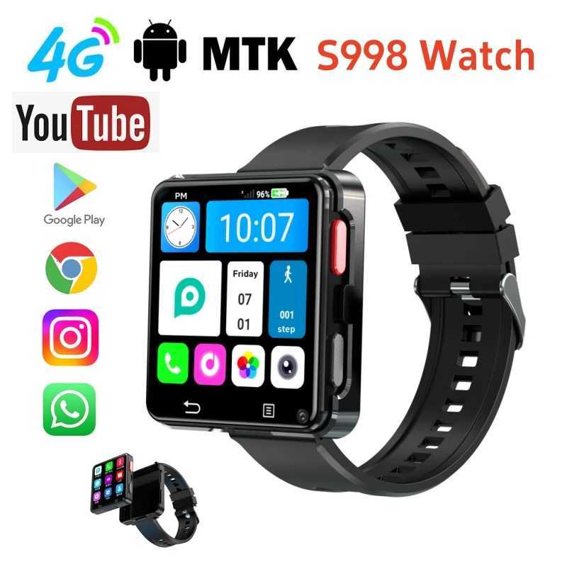 S998 4G Smart Watch Android OS MTK6739 Quad Core 4GB 64GB 264 Large Sn Dual Camera 1200mAh Removable Smartwatch C251203