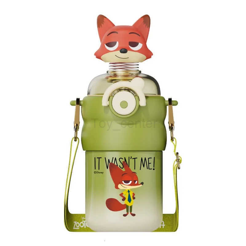 Disney New Anime Zootopia Thermos Cup Cartoon Characters NickJudy 3D Figurine Thermos Cup Boys and Girls Gifts H251203